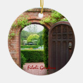 Filoli arbeitet Weihnachtsverzierung im Garten Keramikornament (Vorne)
