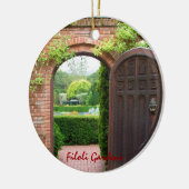 Filoli arbeitet Weihnachtsverzierung im Garten Keramikornament (Links)