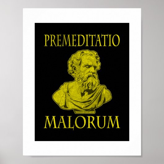 Filosofía Estoica (Estoicismo). Frase en Latín. Poster (Vorne)