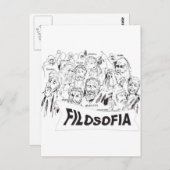 FILOSOFOS platao aristoteles euclides sócrates Postkarte (Vorne/Hinten)