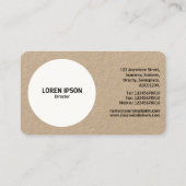 Filter-Blume - Kraft-Karte Visitenkarte (Rückseite)