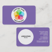 Filter-Blume - Lila #7F66B2 Visitenkarte (Vorne/Hinten)