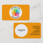 Filter-Blume - Orange #FF9900 Visitenkarte (Vorne/Hinten)