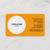 Filter-Blume - Orange #FF9900 Visitenkarte (Rückseite)