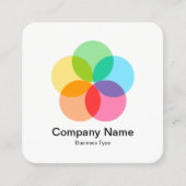 Filter-Blume Quadratische Visitenkarte (Vorderseite)