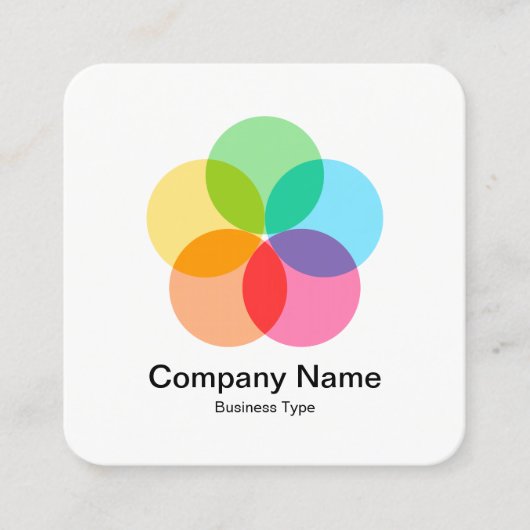 Filter-Blume Quadratische Visitenkarte (Vorderseite)