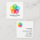 Filter-Blume Quadratische Visitenkarte (Vorne/Hinten)