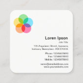 Filter-Blume Quadratische Visitenkarte (Rückseite)