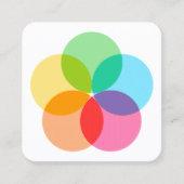 Filter-Blume Quadratische Visitenkarte (Vorderseite)