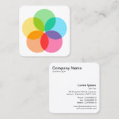 Filter-Blume Quadratische Visitenkarte (Vorne/Hinten)