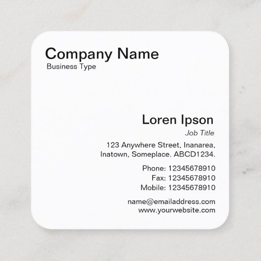 Filter-Blume Quadratische Visitenkarte (Rückseite)