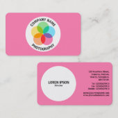 Filter-Blume - Rosa #FF7FB2 Visitenkarte (Vorne/Hinten)