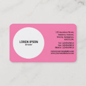 Filter-Blume - Rosa #FF7FB2 Visitenkarte (Rückseite)