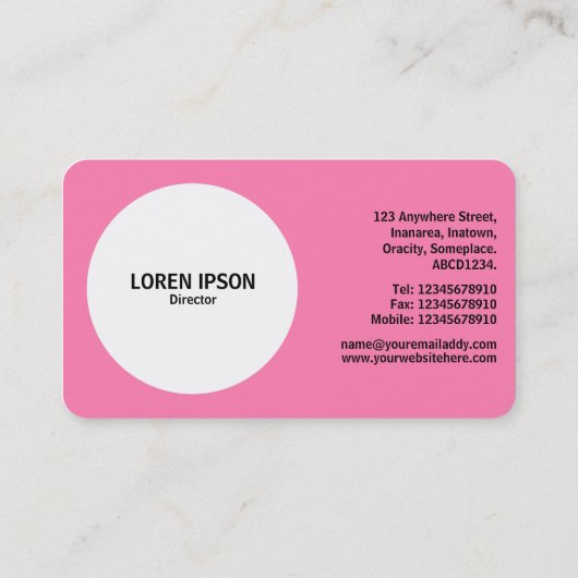 Filter-Blume - Rosa #FF7FB2 Visitenkarte (Rückseite)