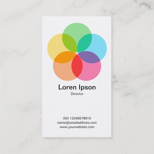 Filter-Blume Visitenkarte (Rückseite)