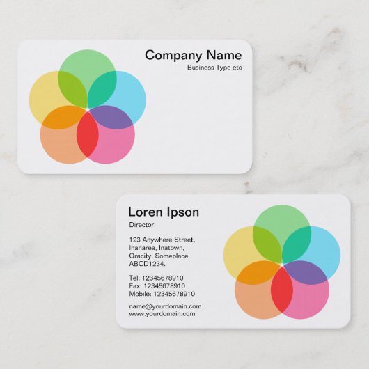 Filter-Blume Visitenkarte (Vorne/Hinten)