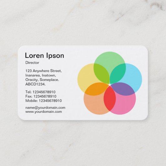 Filter-Blume Visitenkarte (Rückseite)