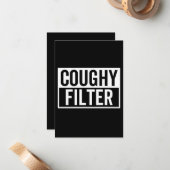 Filter Coughy Mitteilungskarte (Vorderseite/Rückseite Beispiel)