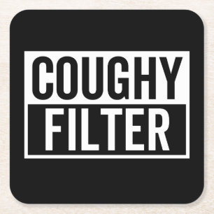 Filter Coughy Rechteckiger Pappuntersetzer