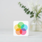 Filterblume Quadratische Visitenkarte (Stehend Vorderseite)