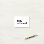 Filthy Millennial Post-it Klebezettel (Auf Schreibtisch)