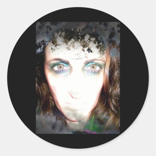 Filtriertes Portrait Horror Sticker (Vorderseite)