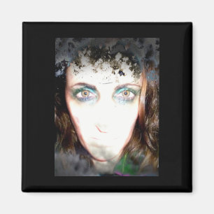Filtriertes Portrait Horror Sticker Magnet