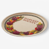 Filz-Applikation Ernte Gemüse Thanksgiving Pappteller (Schrägansicht)
