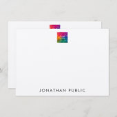 Filz Ecru laden Sie Ihr eigenes Logo Beruflich hoc Mitteilungskarte (Vorne/Hinten)