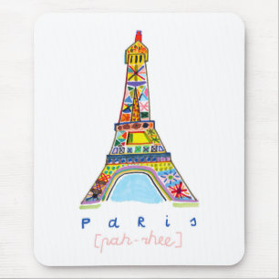 Filz-Spitze-Zeichnen von Paris Mousepad