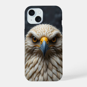Filzbildnis eines Vogels iPhone 15 Hülle