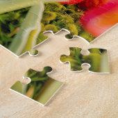 Filzfoxenkupplung im Tulip-Feld Puzzle (Seite)