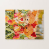 Filzfoxenkupplung im Tulip-Feld Puzzle (Horizontal)