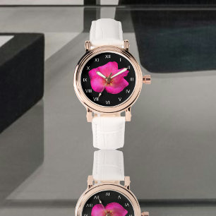 Filzstift-Rose - römische Zahlen Armbanduhr