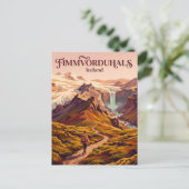 Fimmvorduhals Island Postkarte (Stehend Vorderseite)