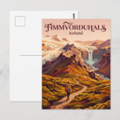 Fimmvorduhals Island Postkarte (Vorne/Hinten)