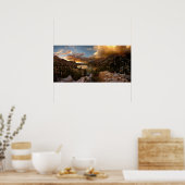 Fin Dome Middle Rae Lake Sunset - John Muir Trail Poster (Küche)