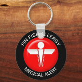 Fin Fish Allergie Schlüsselanhänger (Vorderseite)