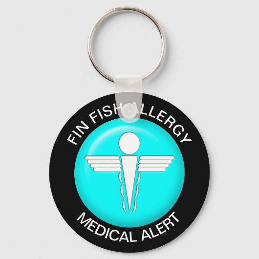 Fin Fish Allergy Schlüsselanhänger (Vorderseite)