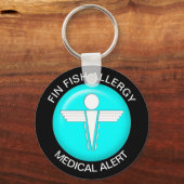 Fin Fish Allergy Schlüsselanhänger (Vorderseite)