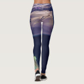 Fin Sunset Shark gedruckt Leggings (Rückseite)