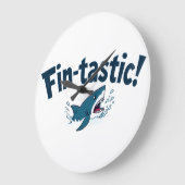 "Fin_Tastic!" Große Wanduhr (Winkel)