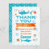 Fin-tastic Hai Geburtstag Danke Karte (Vorne/Hinten)