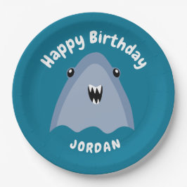 Fin-tastic Hai Geburtstagsparty Kinder unter dem M Pappteller