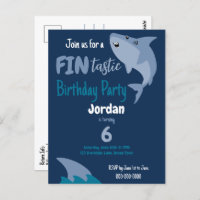 Fin-tastic Hai Geburtstagsparty Kinder unter dem M