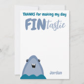 Fin-tastic Hai Vielen Dank Kinder unter dem Meer Einladung (Vorderseite)