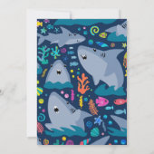 Fin-tastic Hai Vielen Dank Kinder unter dem Meer Einladung (Rückseite)