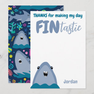 Fin-tastic Hai Vielen Dank Kinder unter dem Meer Einladung