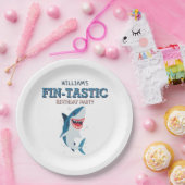 Fin-tastic Shark Ocean Birthday Pappteller (Party)