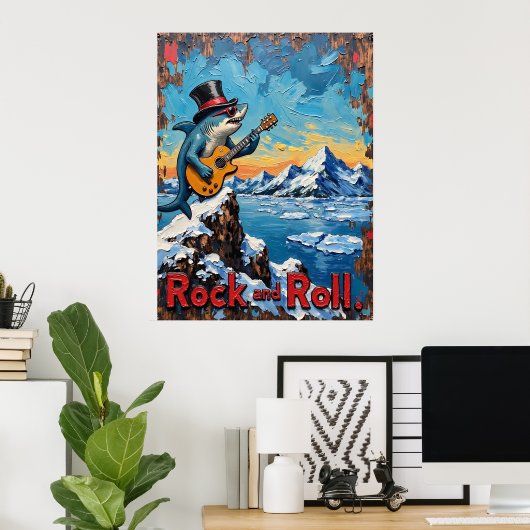 Fin-tastic Shred, Wintergewässer Poster (Heimbüro)